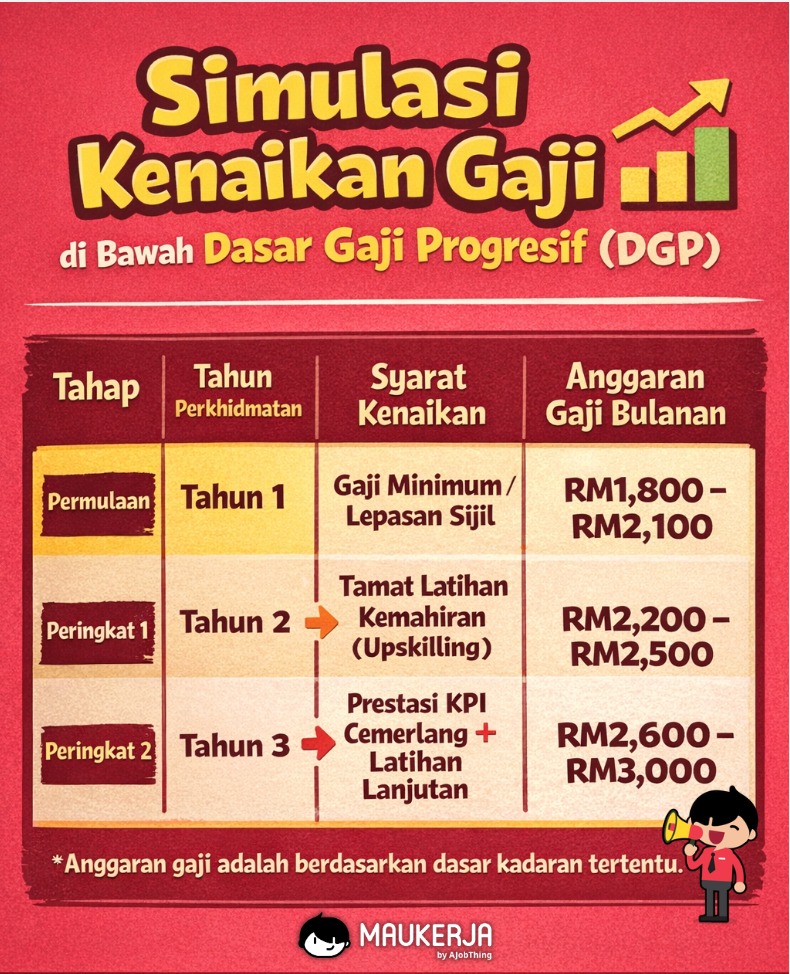 Simulasi Kenaikan Gaji di Bawah Dasar Gaji Progresif